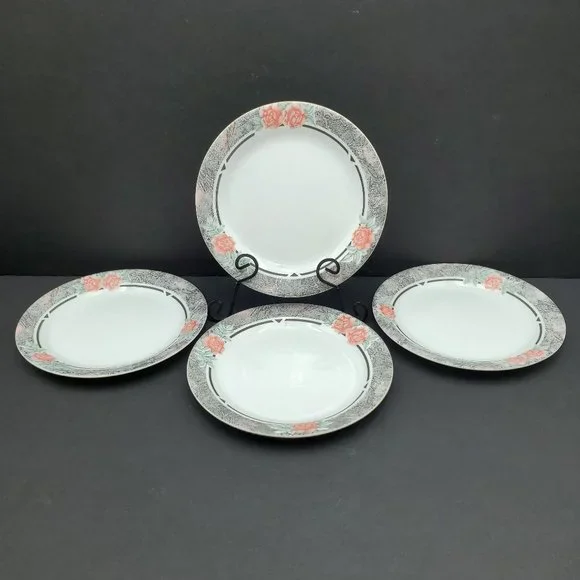 Corelle Dining Corelle Silk And Roses Salad Plates White